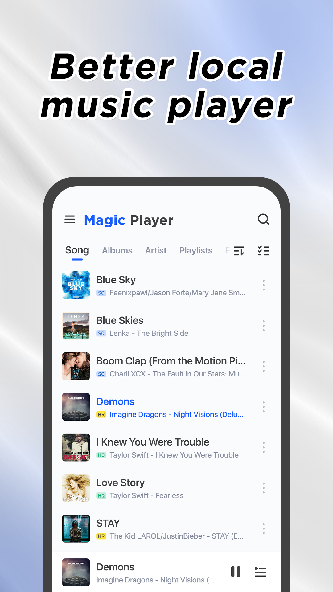 اسکرین شات 1 برنامه Magic Music Player