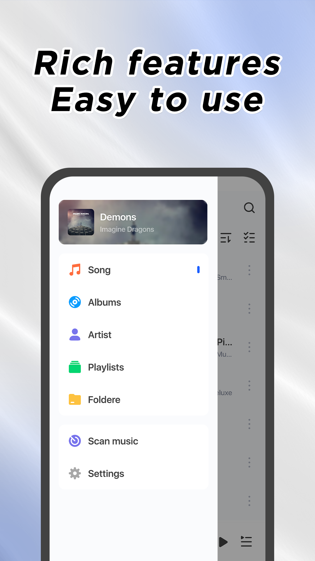 اسکرین شات 6 برنامه Magic Music Player