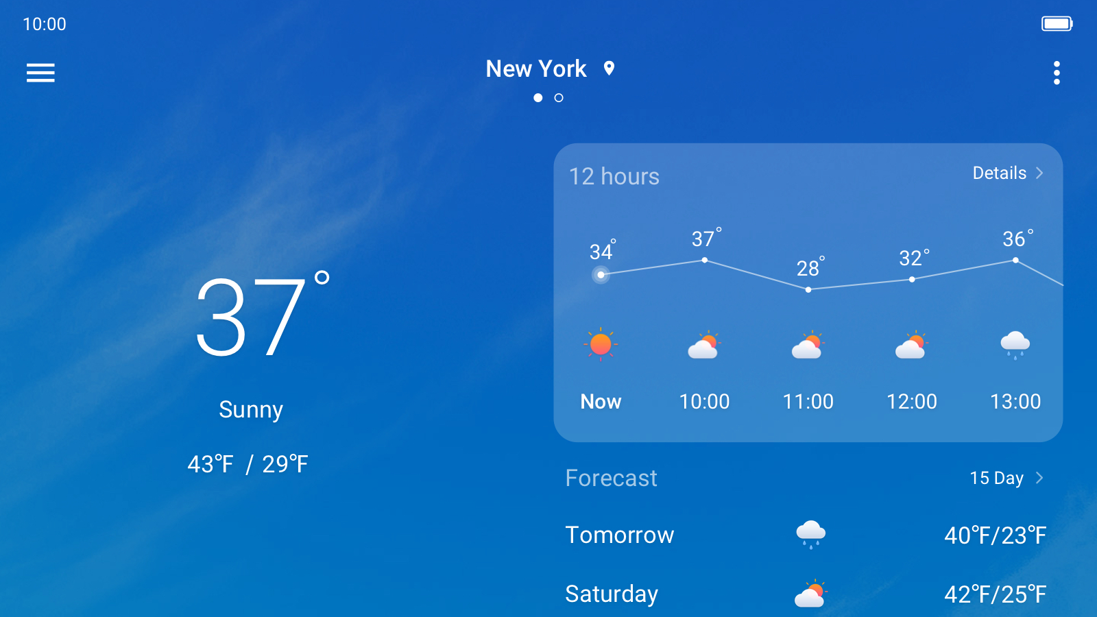 اسکرین شات 3 برنامه Weather