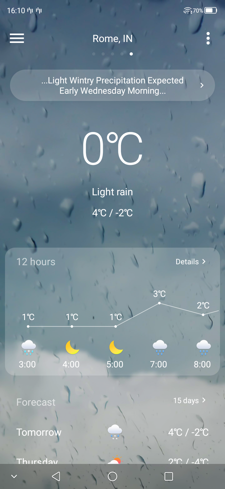 اسکرین شات 1 برنامه Weather