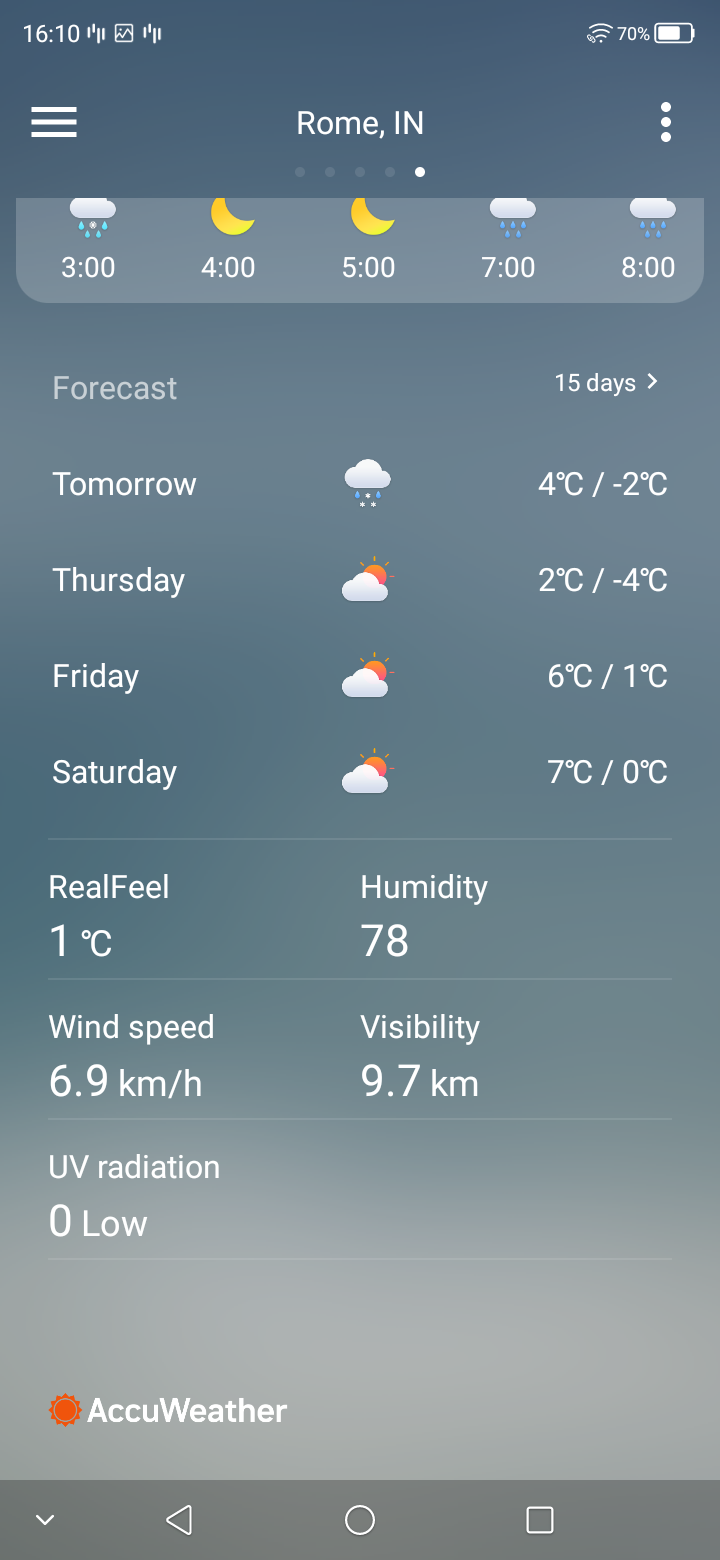 اسکرین شات 2 برنامه Weather