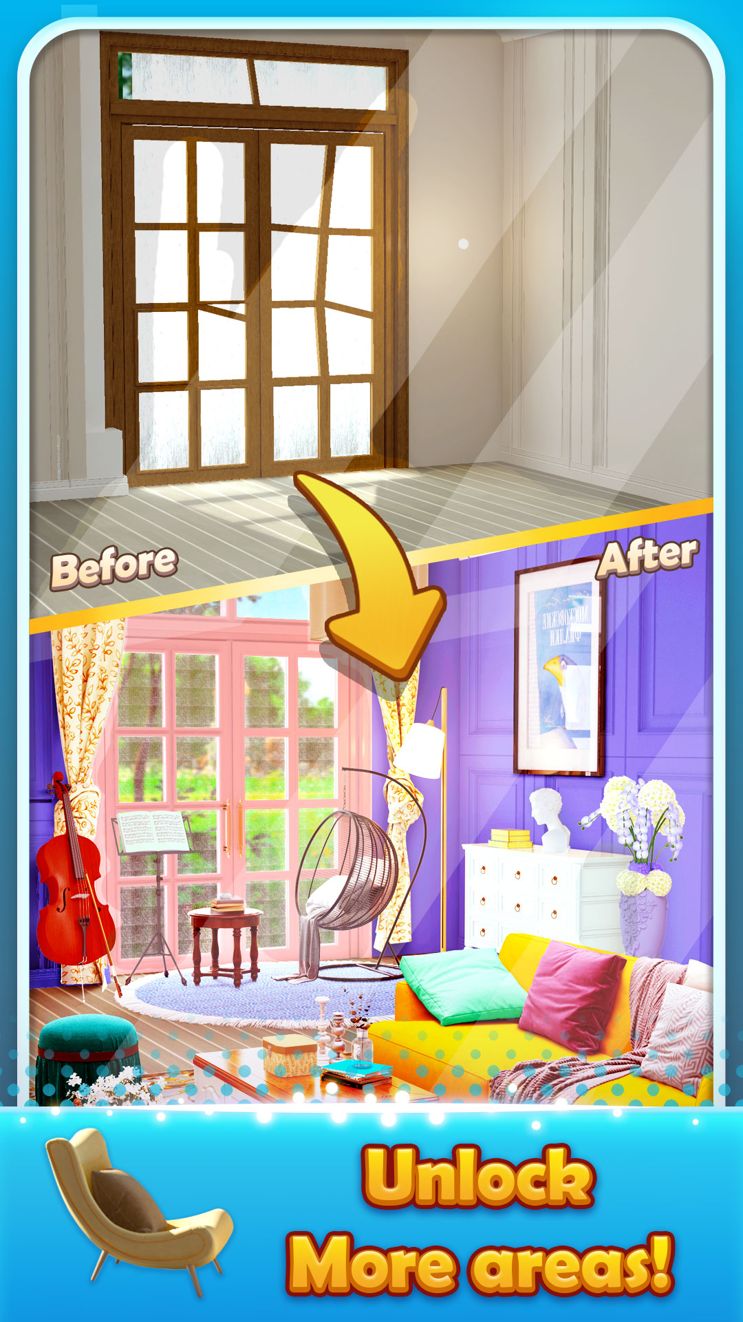 اسکرین شات 2 بازی Decor Blast - Realistic Room