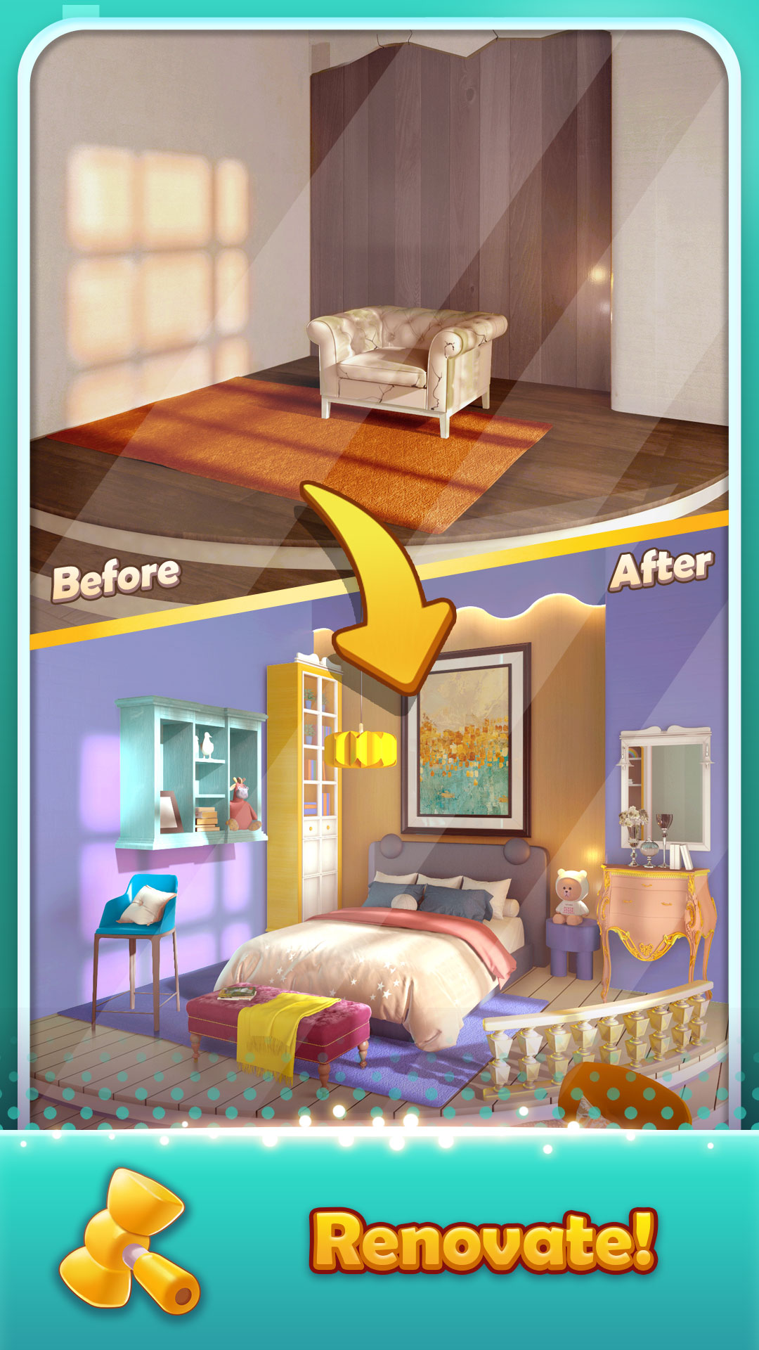 اسکرین شات 1 بازی Decor Blast - Realistic Room