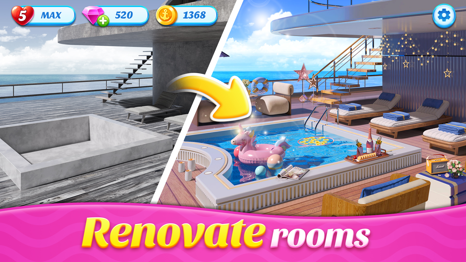 اسکرین شات 1 بازی Space Decor : Luxury Yacht