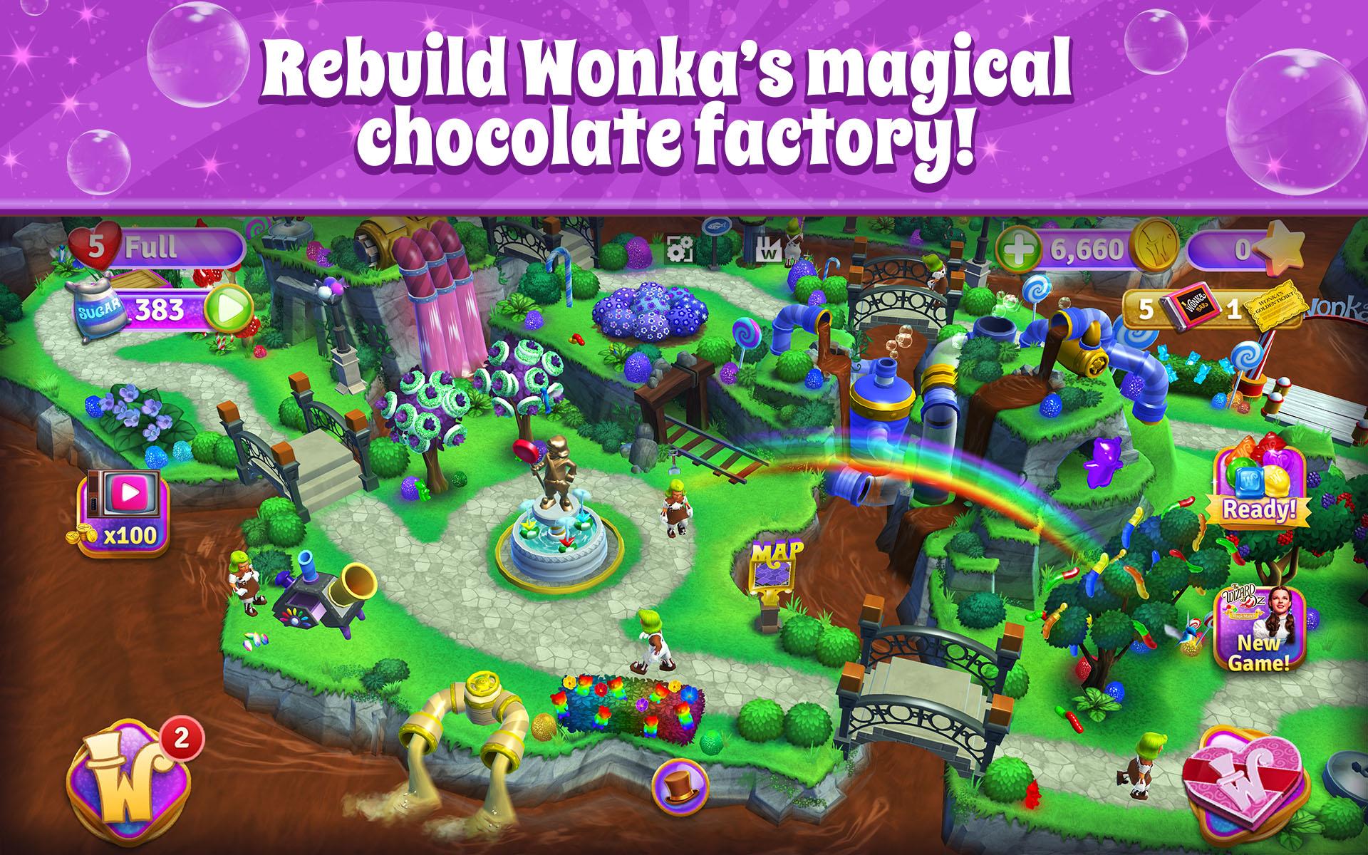 اسکرین شات 1 بازی Wonka's World of Candy Match 3