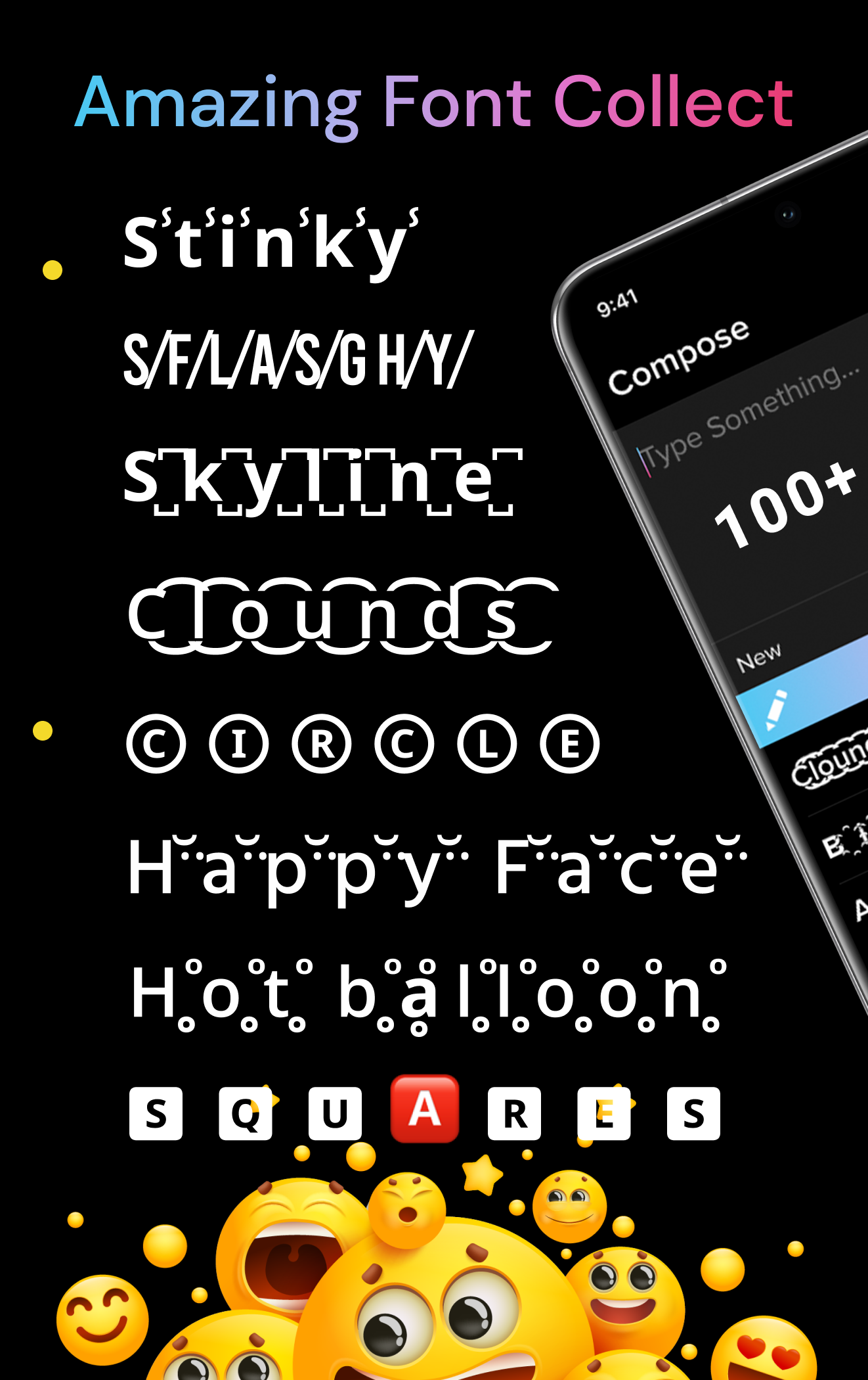 اسکرین شات 1 برنامه Fonts: Emojis, Symbols
