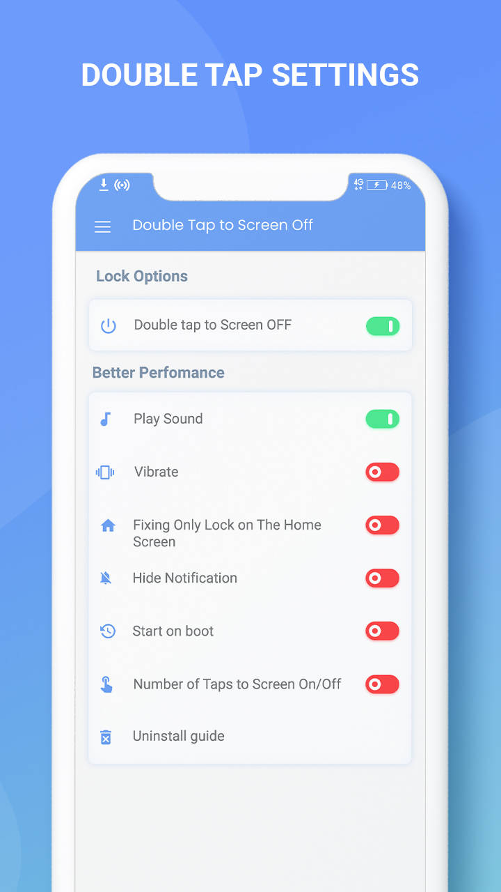 اسکرین شات 2 برنامه Double Tap Screen Off