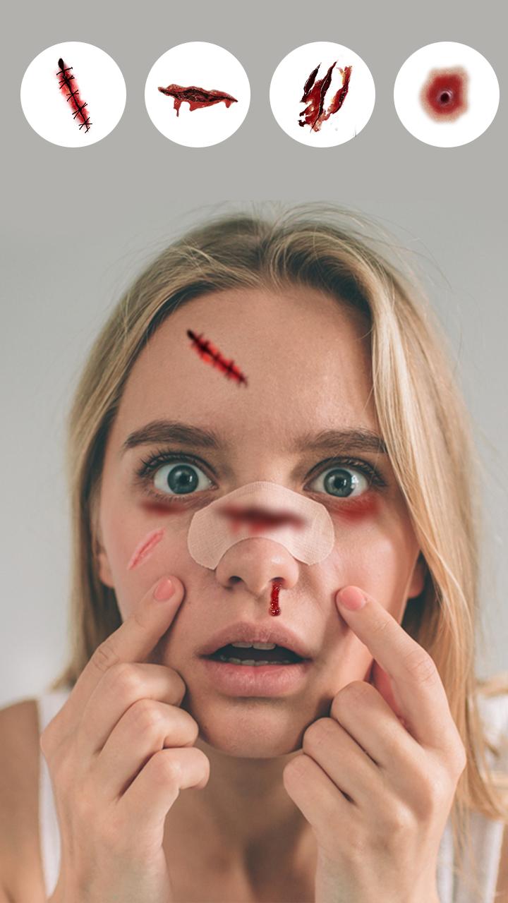 اسکرین شات 1 برنامه Injury on Face Photo Maker