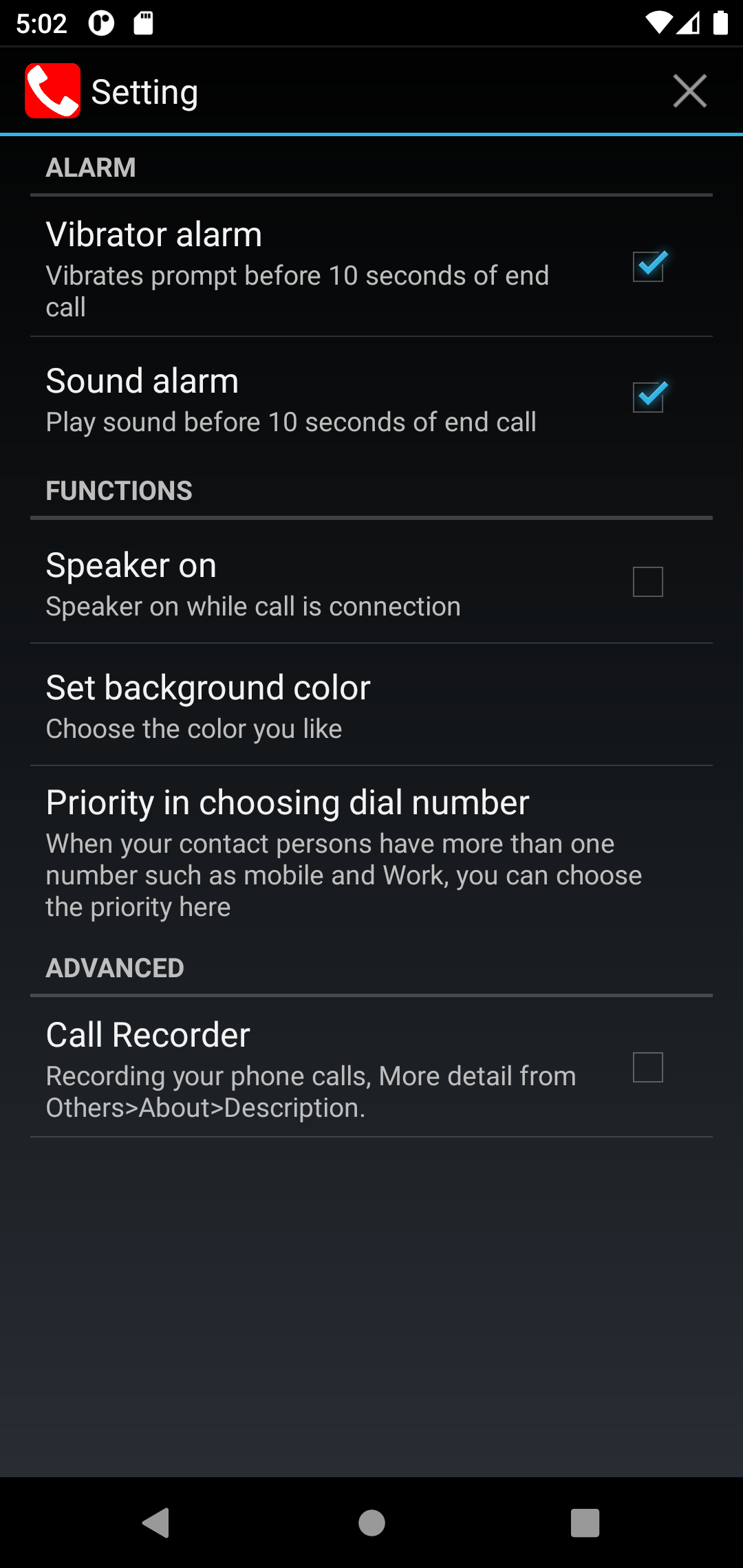 اسکرین شات 4 برنامه Auto Redial | call timer