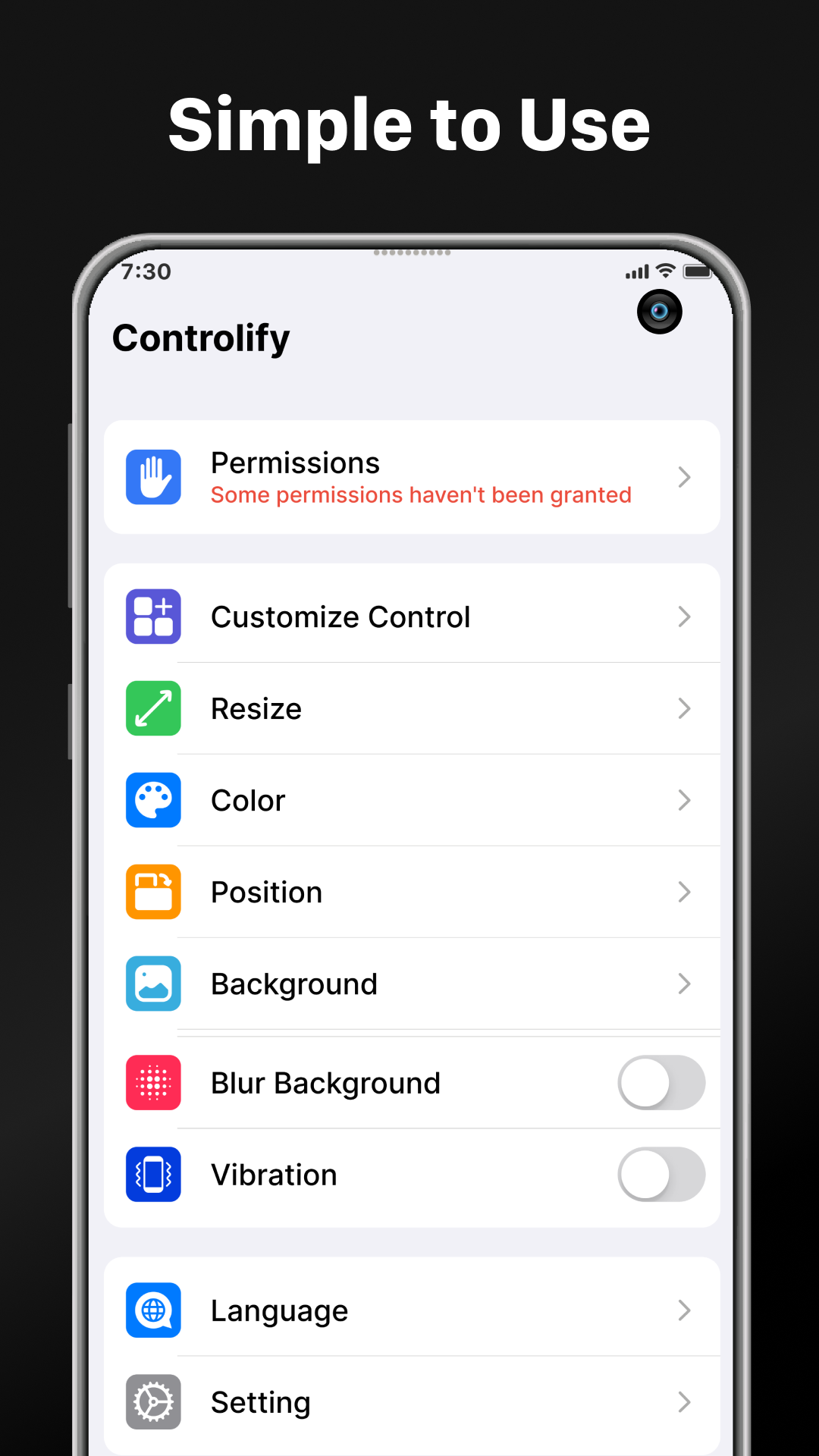 اسکرین شات 1 برنامه Central Control: Quick Setting
