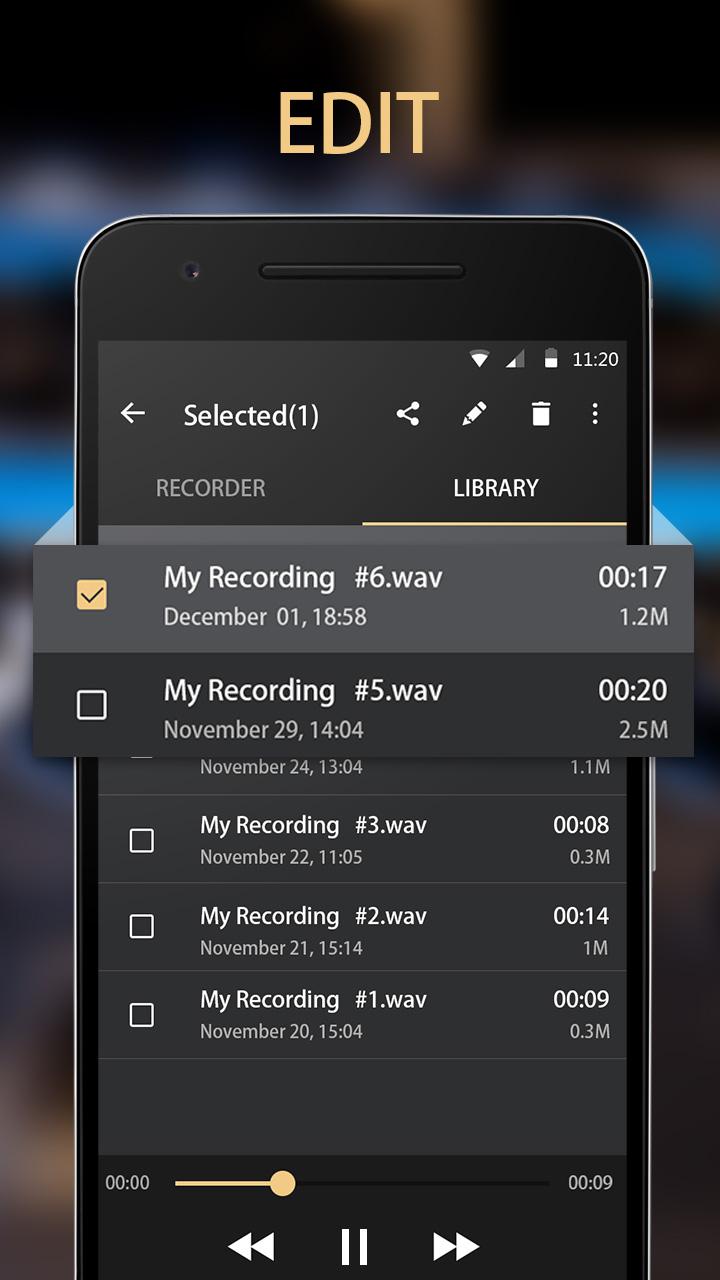 اسکرین شات 4 برنامه Smart Sound Recorder