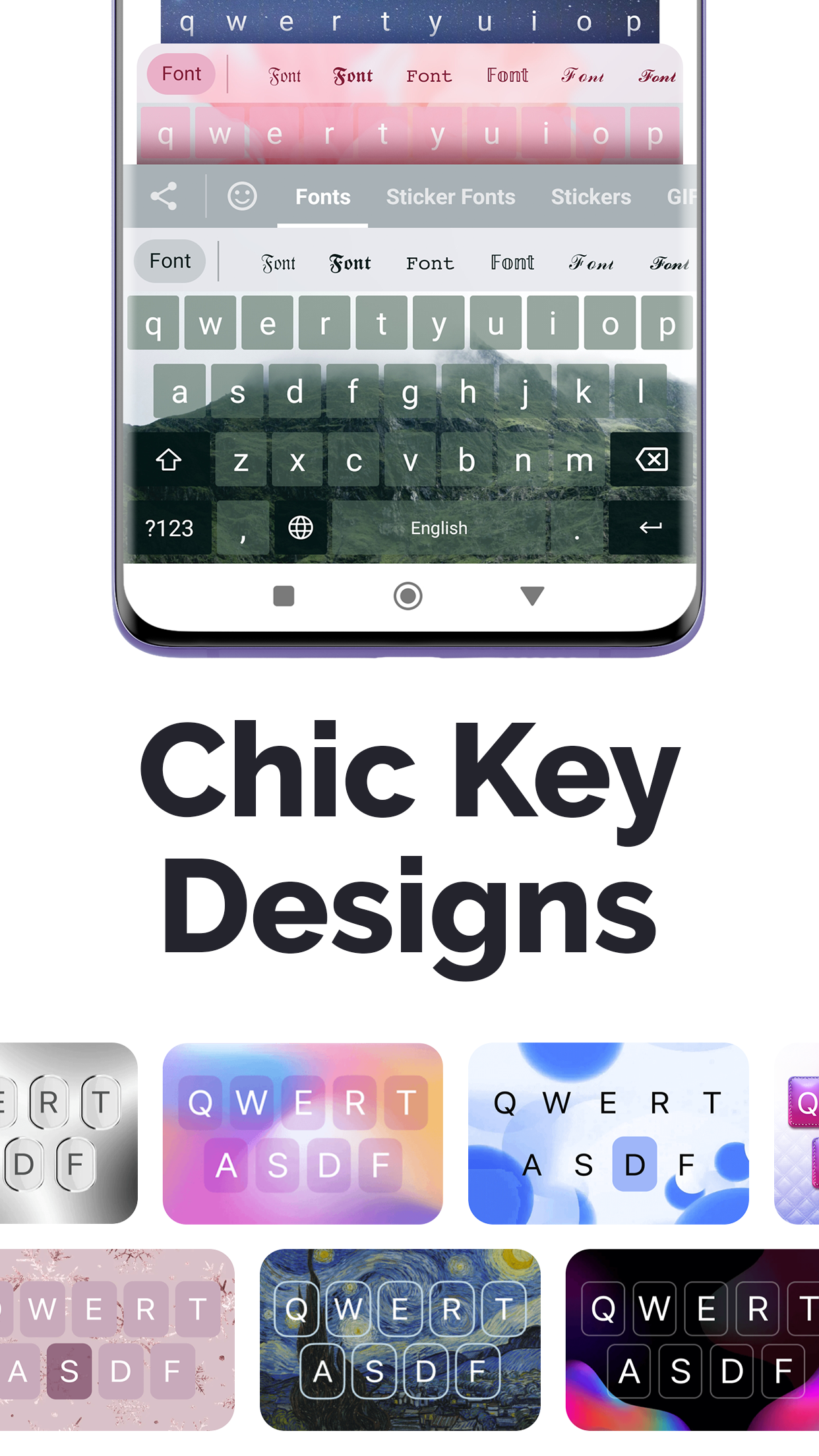 اسکرین شات 2 برنامه Fonts Art: Cute Keyboard Font