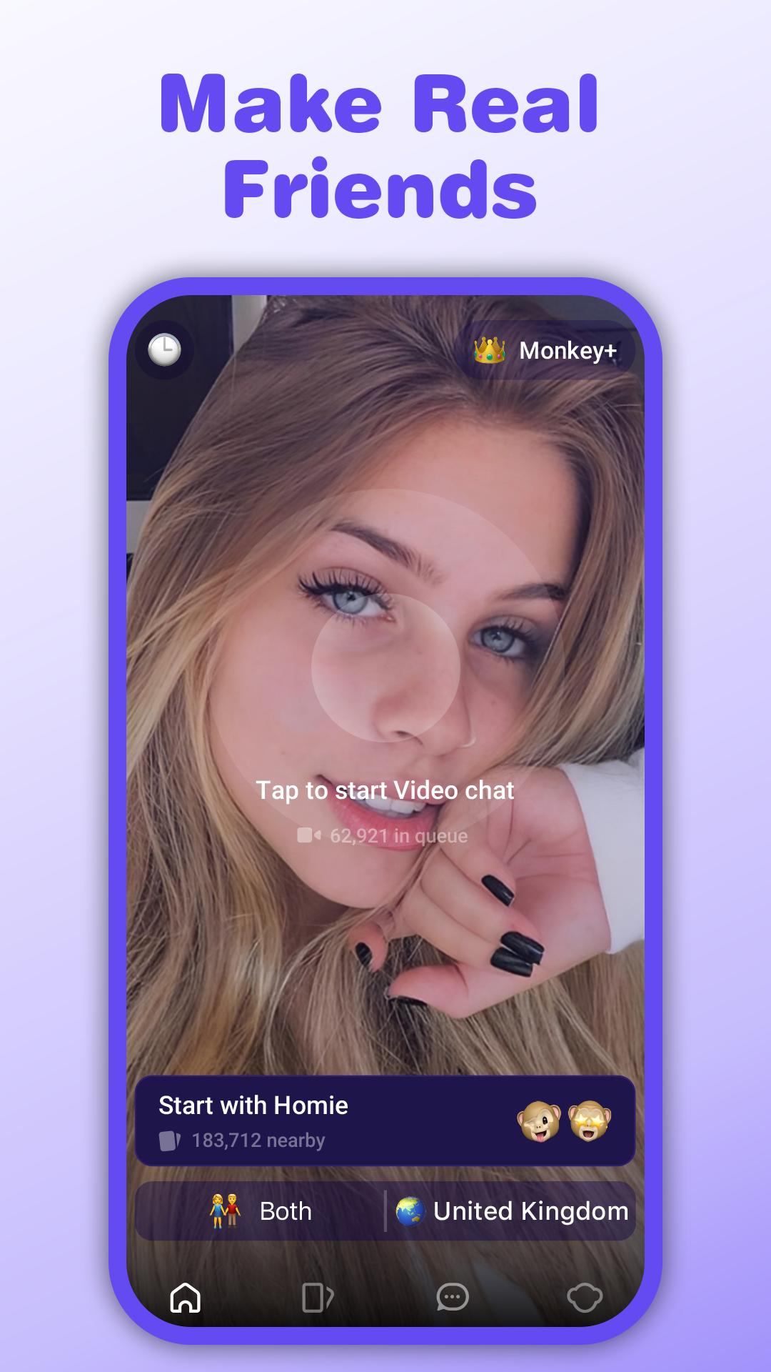 اسکرین شات 4 برنامه Monkey - make new friends