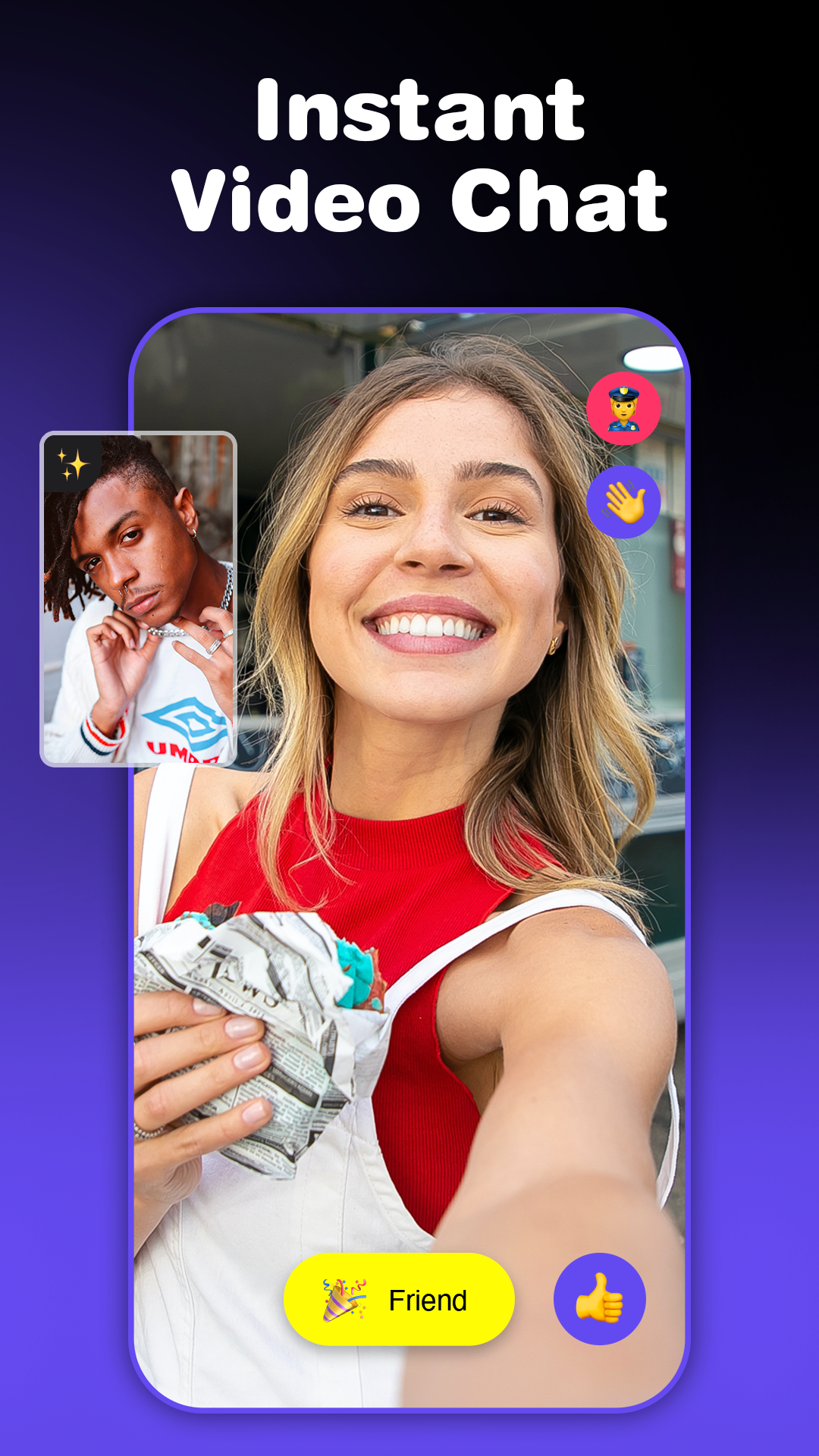 اسکرین شات 1 برنامه Monkey: live video chat & call