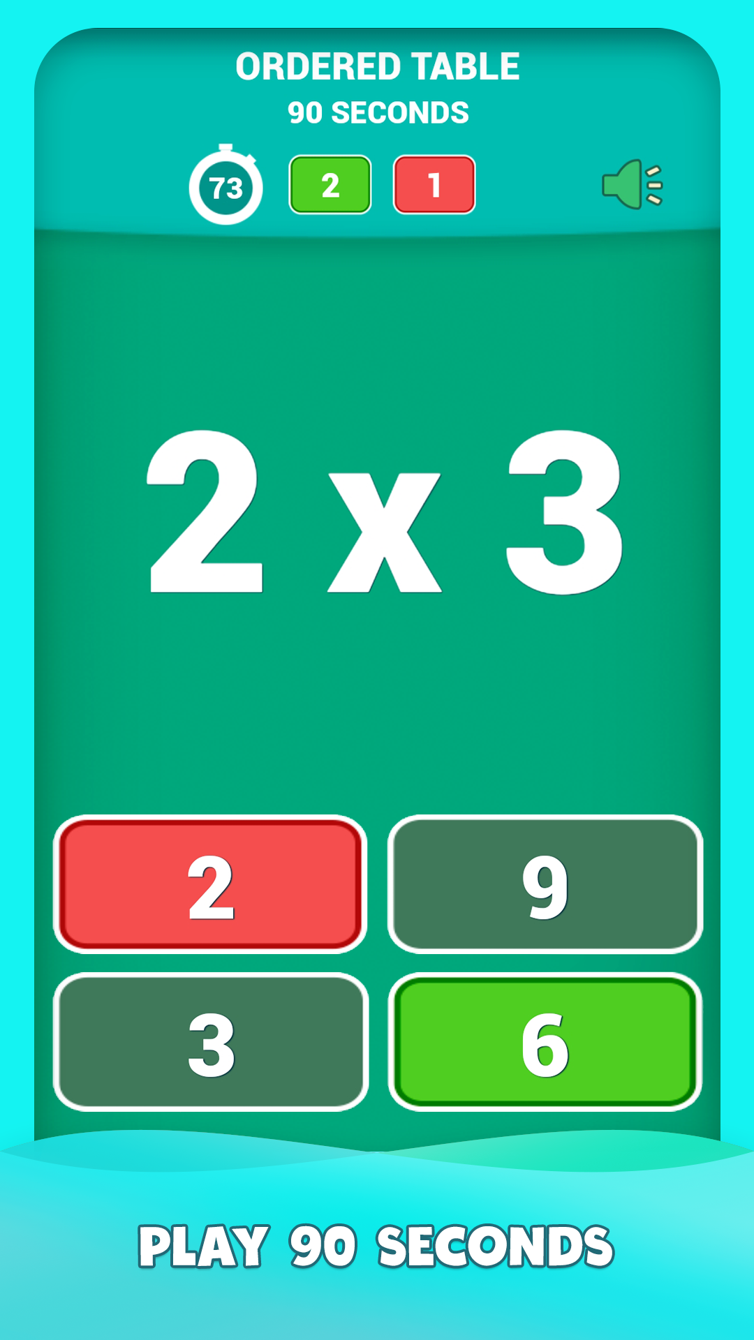 اسکرین شات 3 برنامه Multiplication tables games