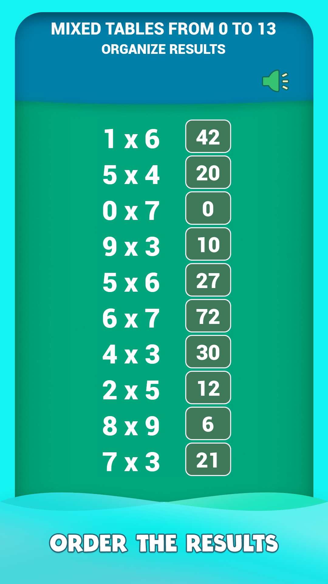 اسکرین شات 6 برنامه Multiplication tables games