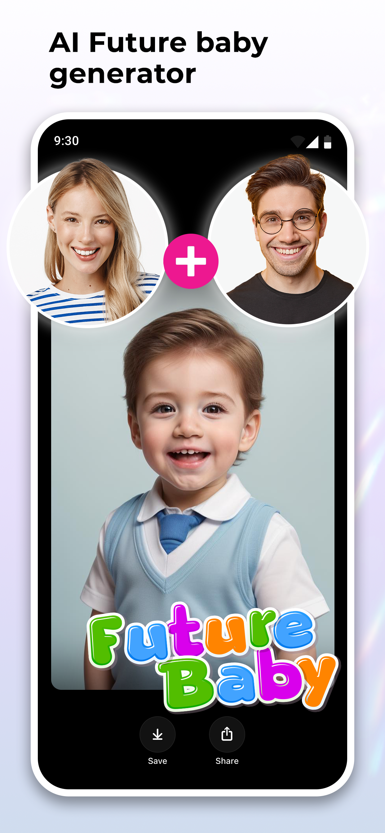 اسکرین شات 1 برنامه AI Future Baby Generator App