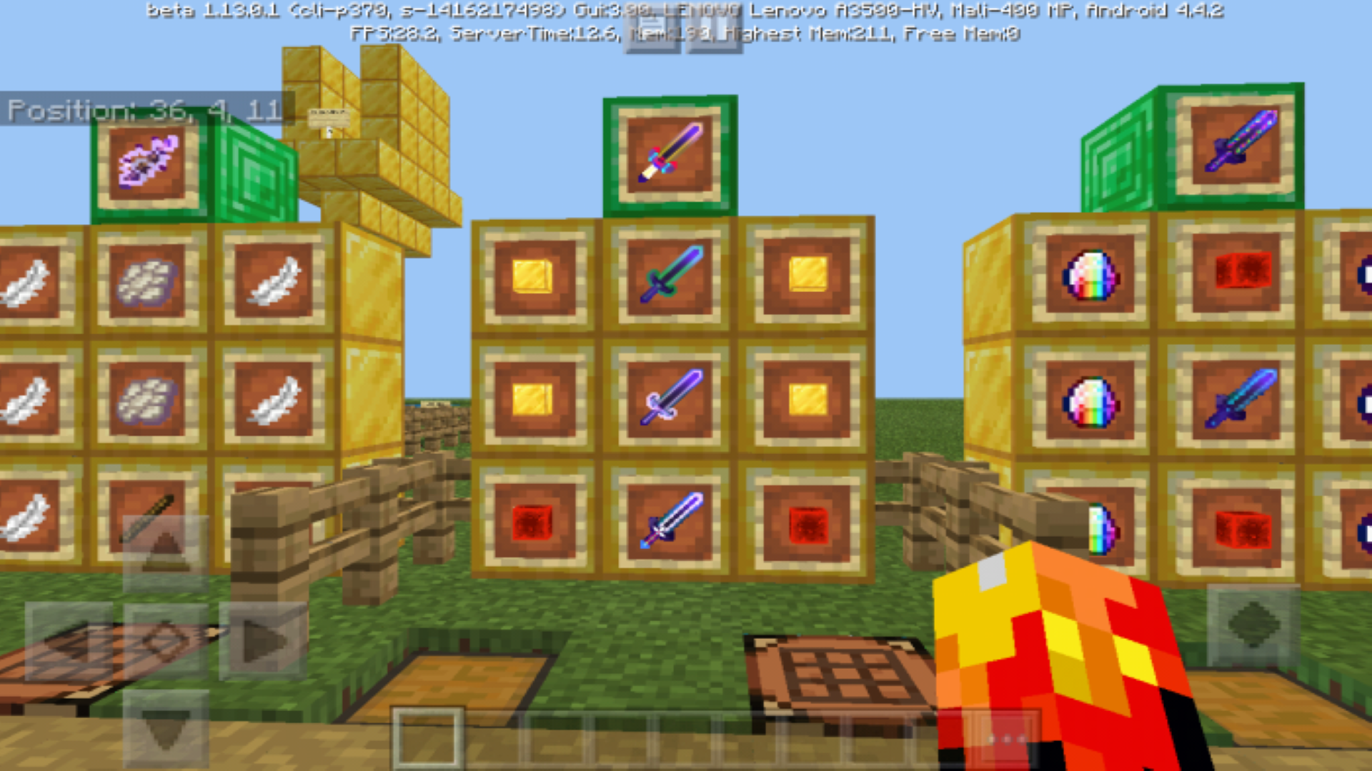 اسکرین شات 3 برنامه Elemental Sword Mod for MCPE