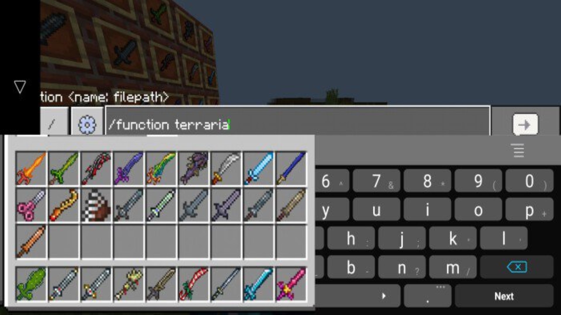 اسکرین شات 4 برنامه MCPE Terraria Sword Mod