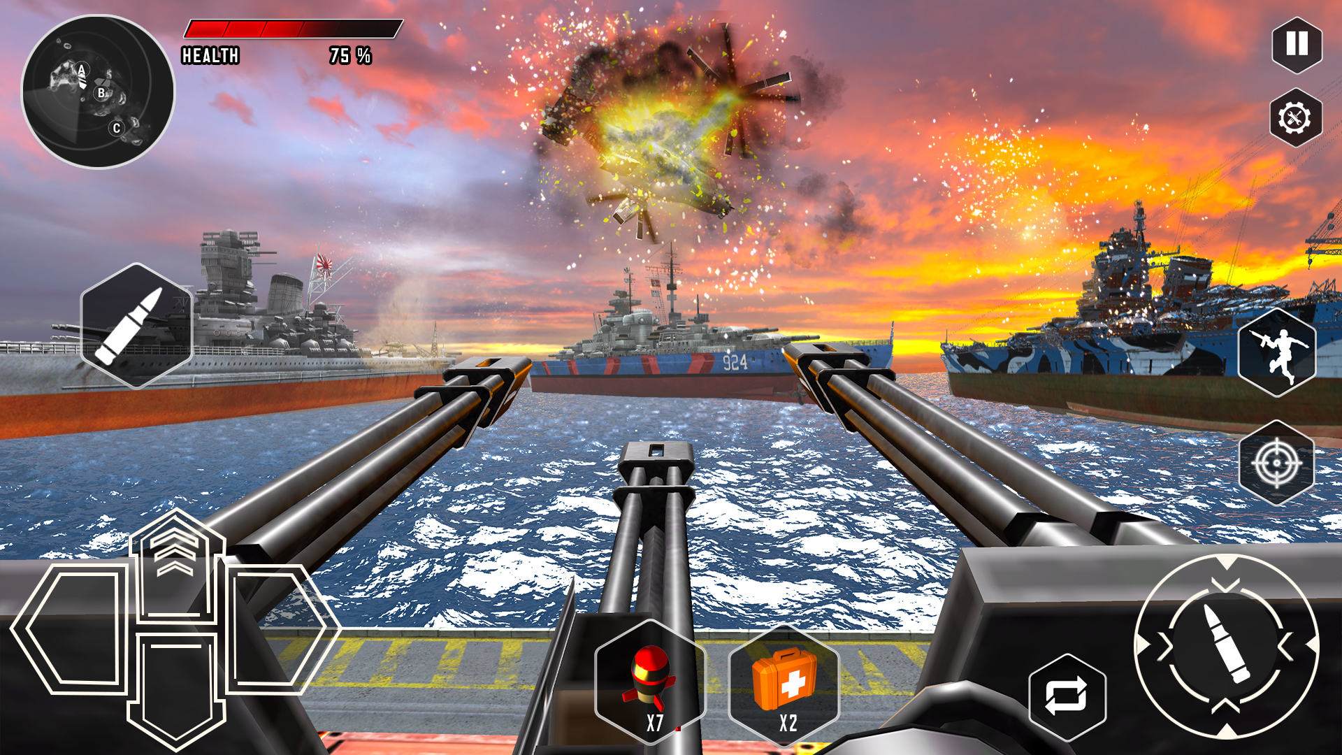 اسکرین شات 6 بازی Warships War Machine Gun Games