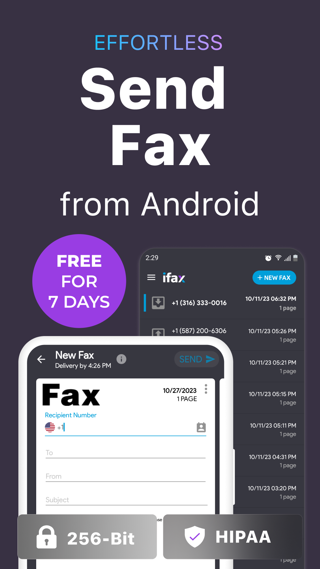 اسکرین شات 1 برنامه iFax - Send & receive fax app