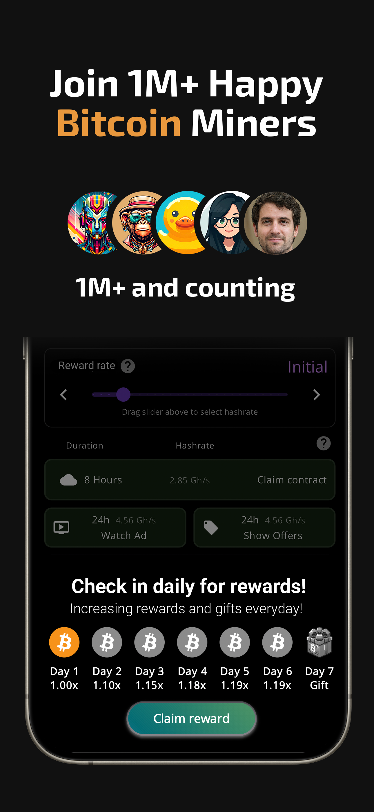 اسکرین شات 3 برنامه Bitcoin Mining (Crypto Miner)