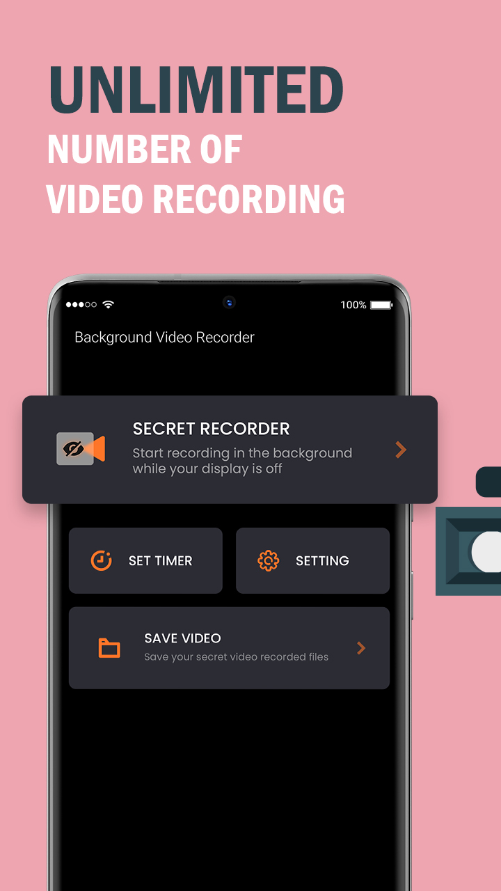 اسکرین شات 1 برنامه Background Video Recorder