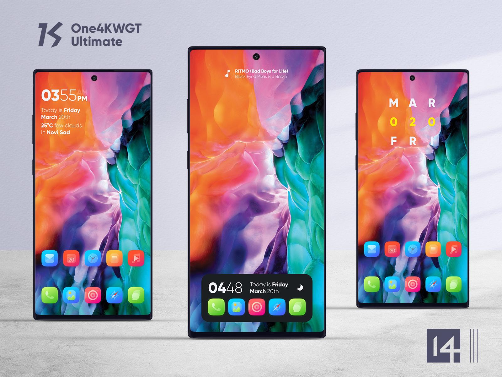 اسکرین شات 4 برنامه One4KWGT Ultimate: KWGT widget