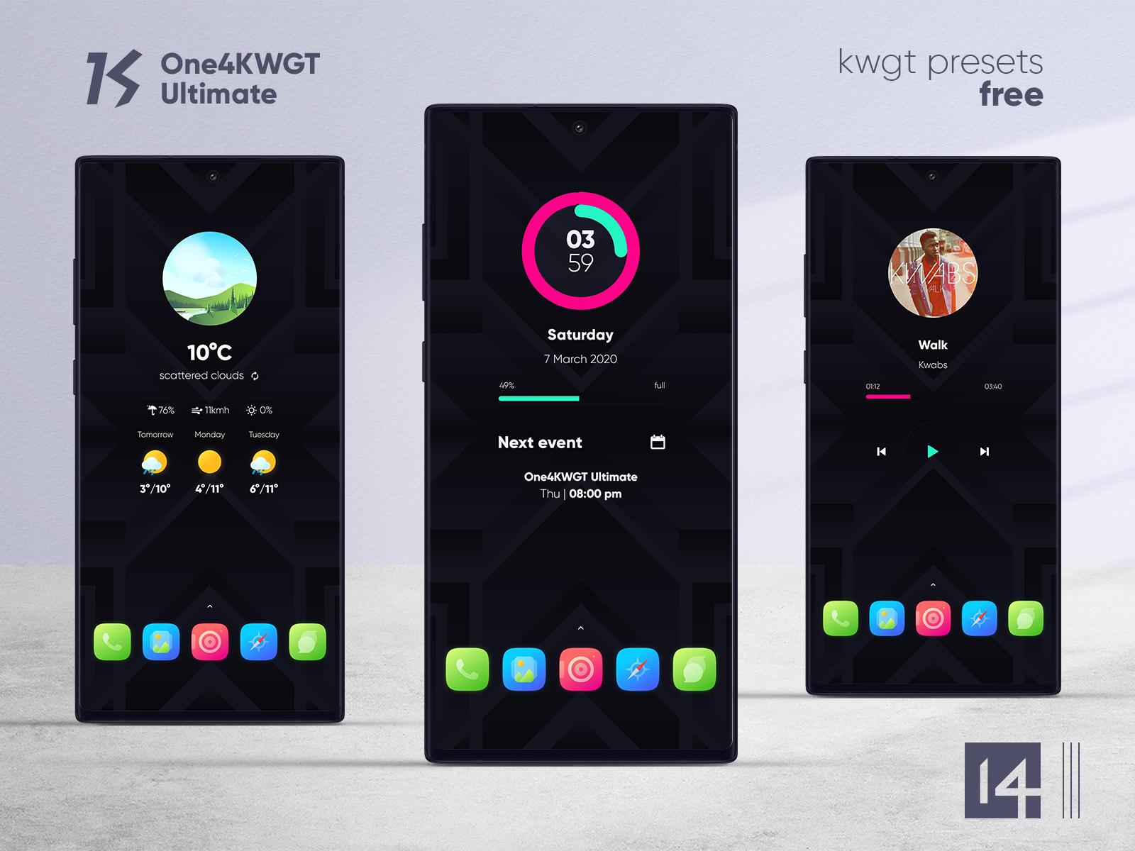 اسکرین شات 3 برنامه One4KWGT Ultimate: KWGT widget