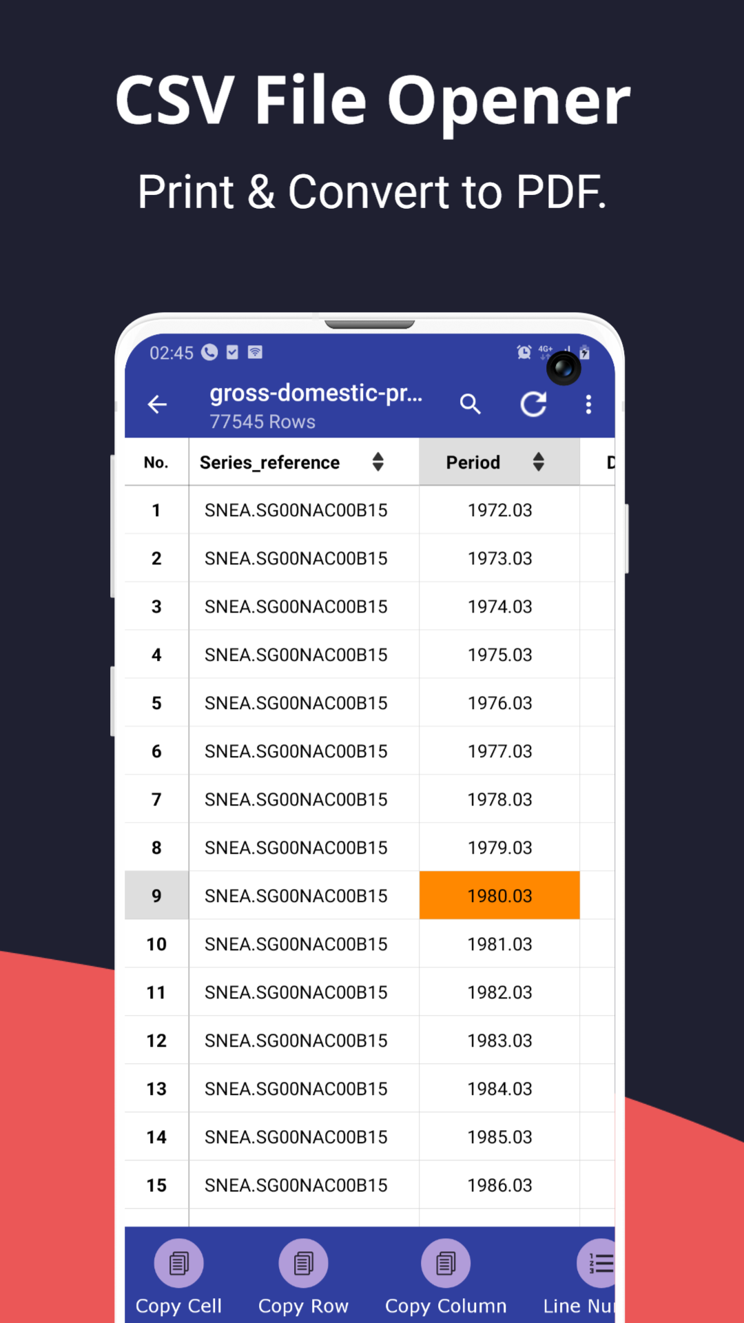 اسکرین شات 7 برنامه CSV File Viewer