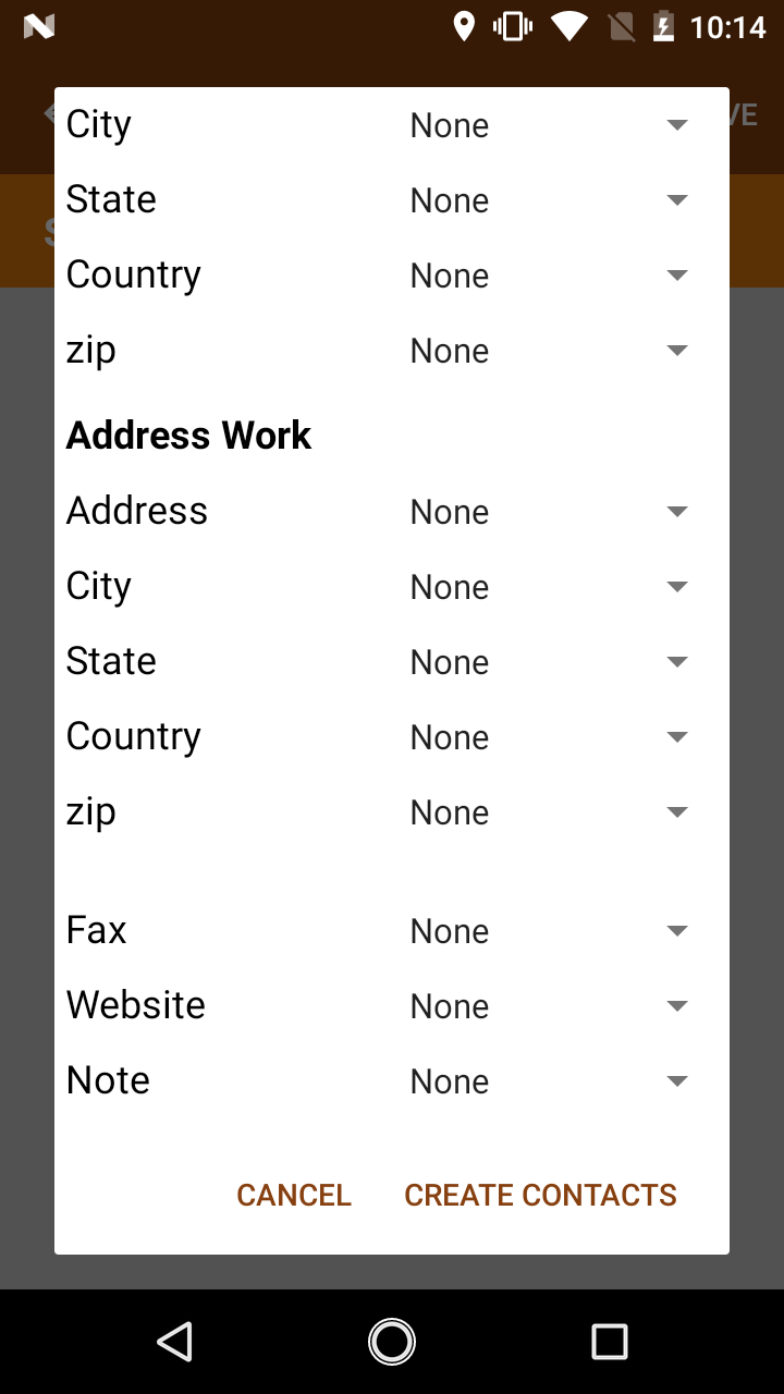 اسکرین شات 4 برنامه CSV To Contacts