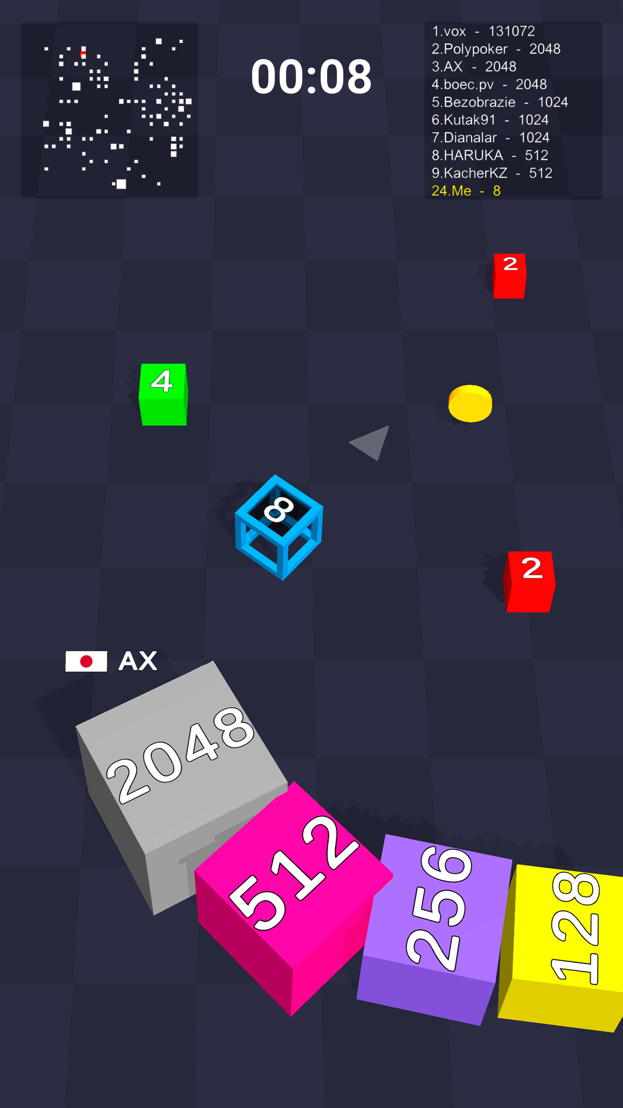 اسکرین شات 2 بازی Cube Arena 2048: Merge Numbers