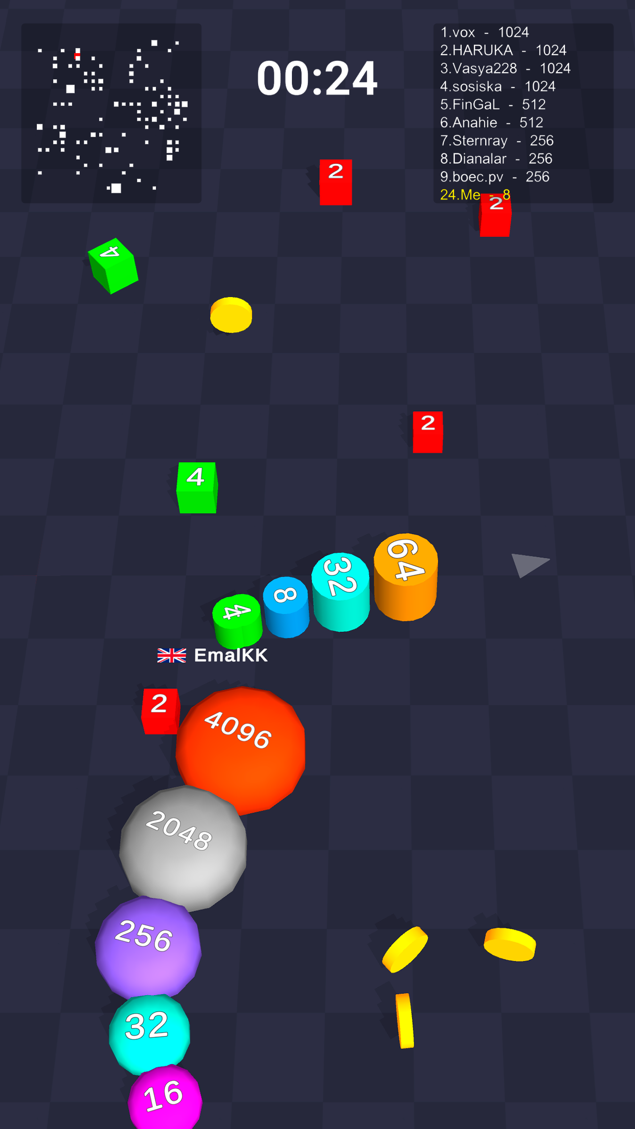 اسکرین شات 1 بازی Cube Arena 2048: Merge Numbers