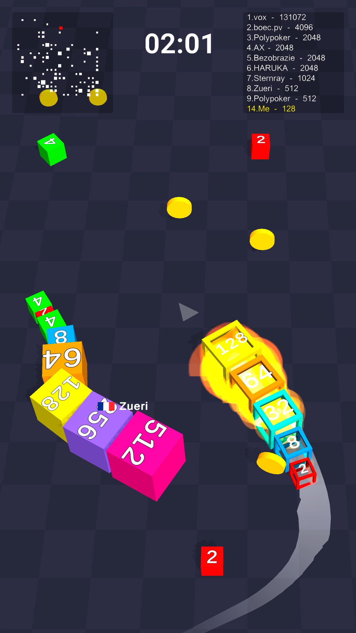 اسکرین شات 6 بازی Cube Arena 2048: Merge Numbers