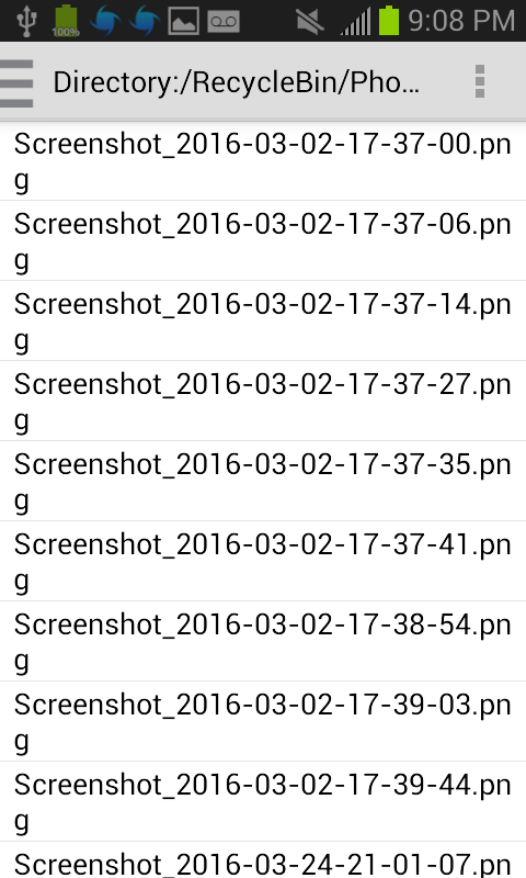 اسکرین شات 6 برنامه Photo Recycle Bin