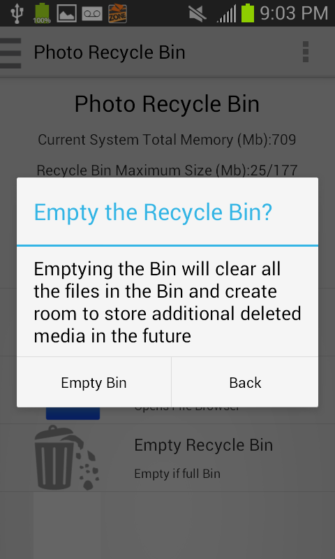 اسکرین شات 7 برنامه Photo Recycle Bin