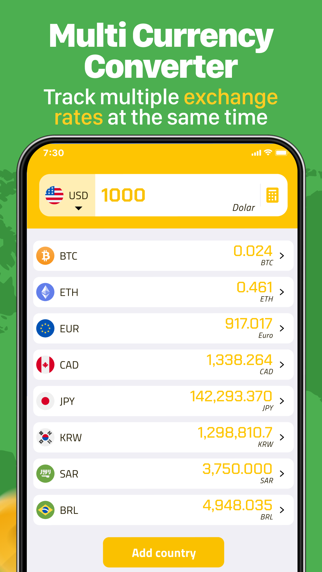 اسکرین شات 1 برنامه Currency Converter Calculator