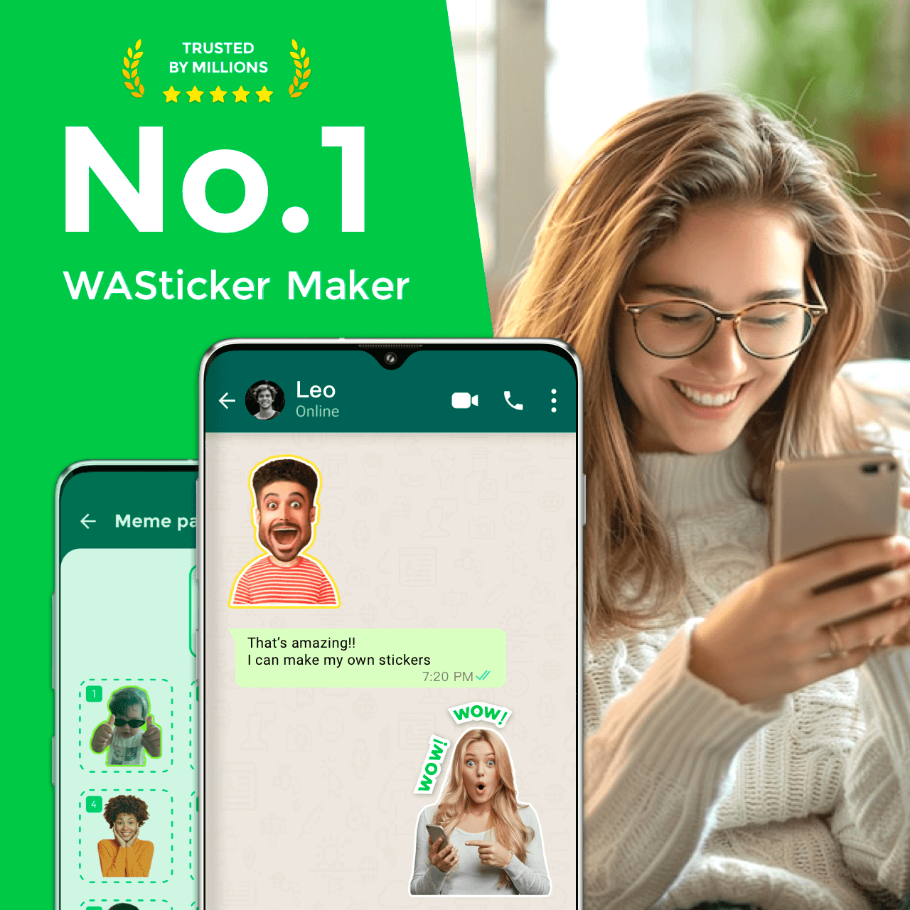 اسکرین شات 1 برنامه Sticker Maker for WhatsApp