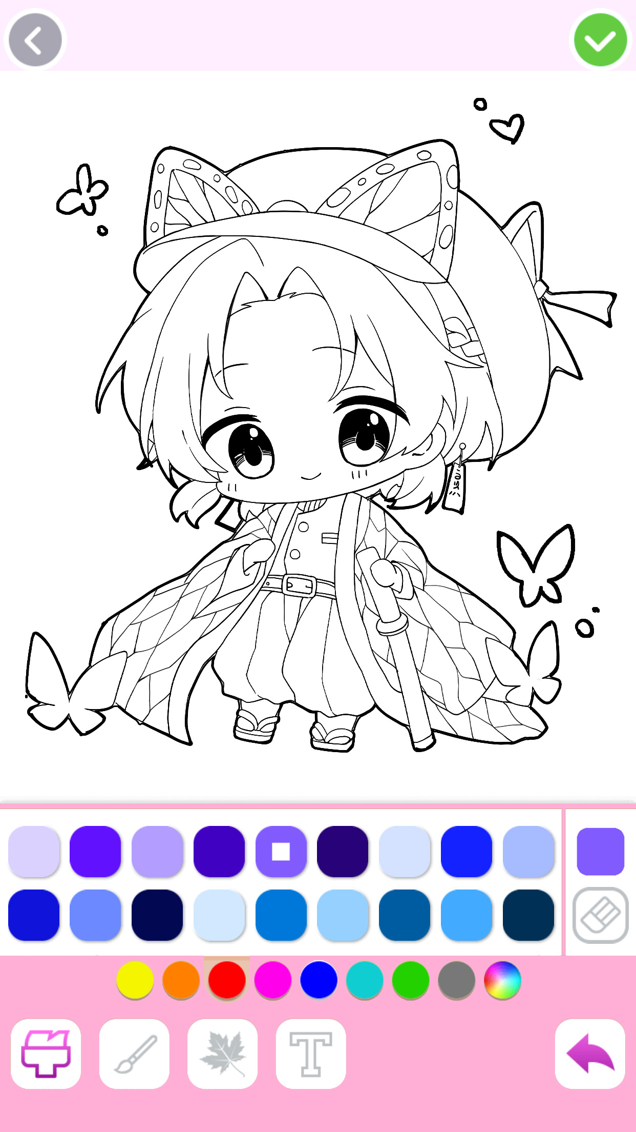 اسکرین شات 1 بازی Cute Drawing : Anime Color Fan