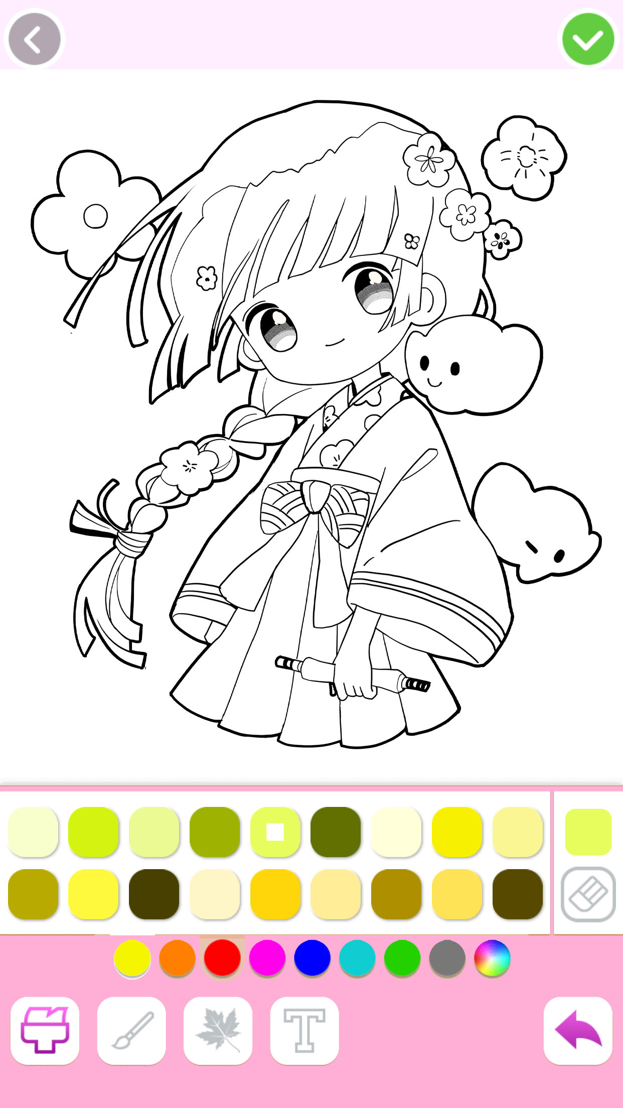 اسکرین شات 5 بازی Cute Drawing : Anime Color Fan