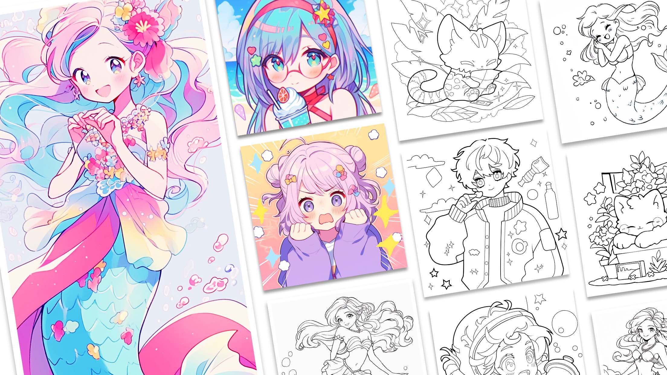 اسکرین شات 6 بازی Cute Drawing : Anime Color Fan