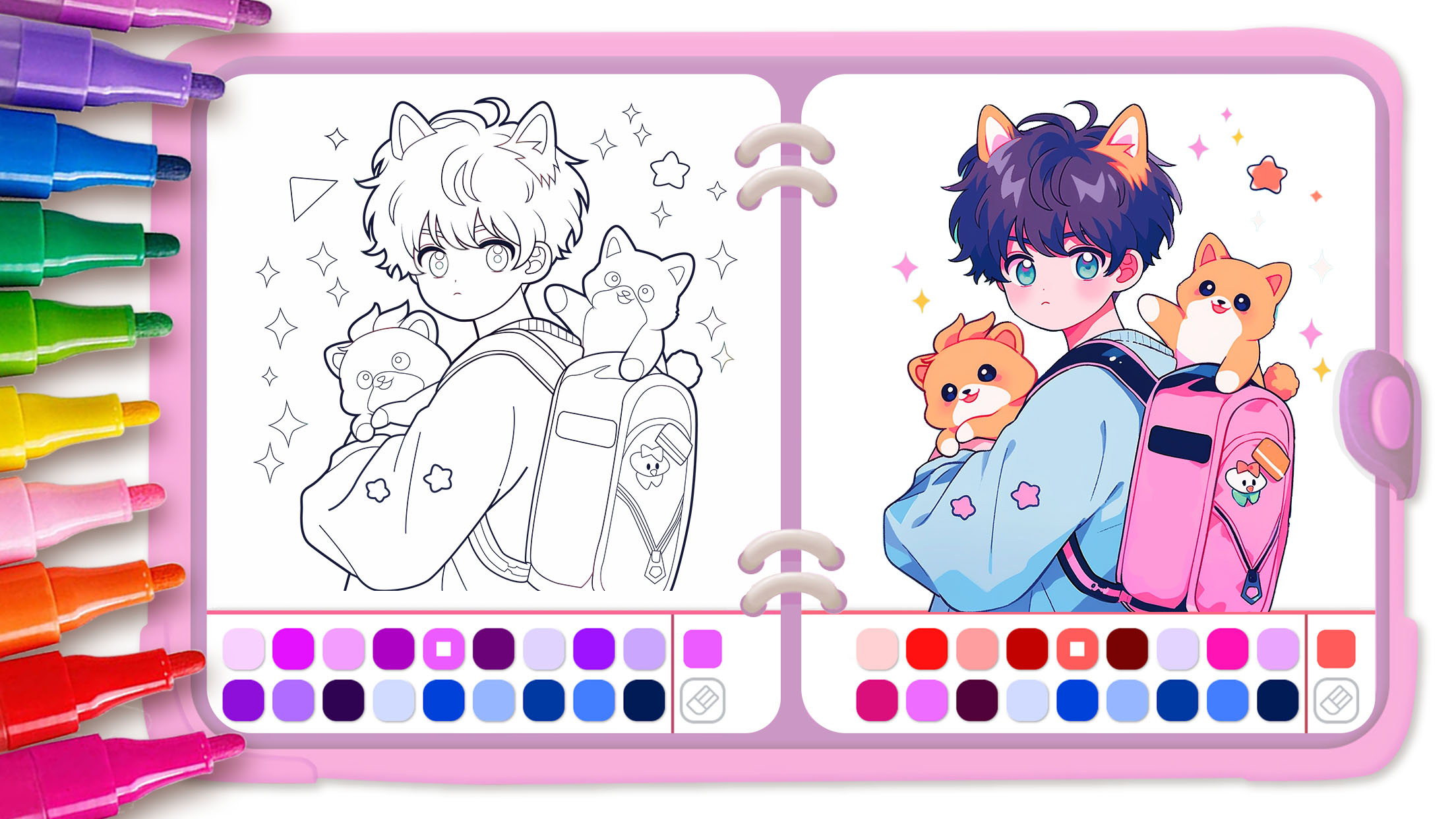 اسکرین شات 7 بازی Cute Drawing : Anime Color Fan