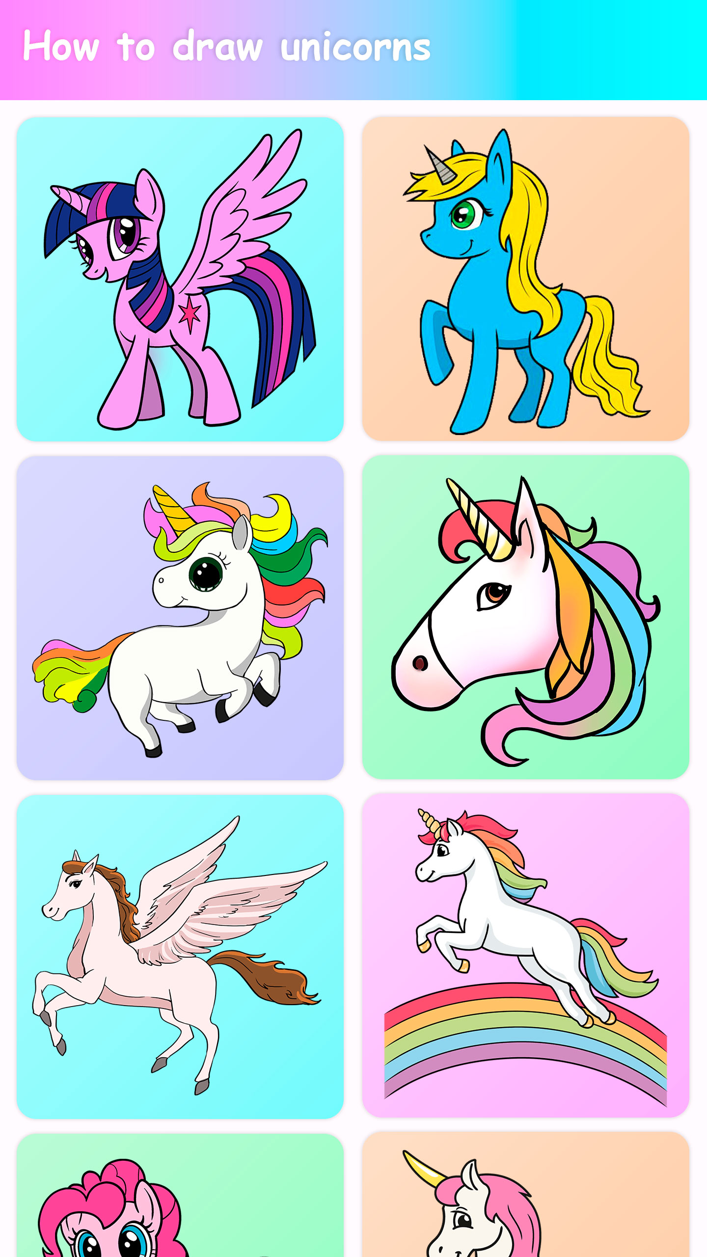 اسکرین شات 6 برنامه How to draw cute animals