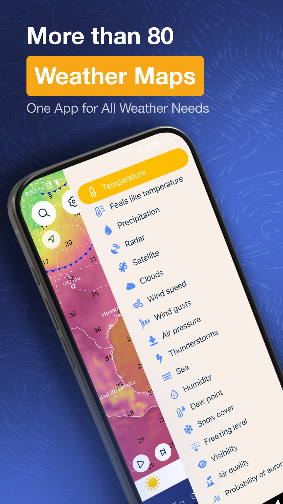 اسکرین شات 2 برنامه Ventusky: Weather & Live Radar