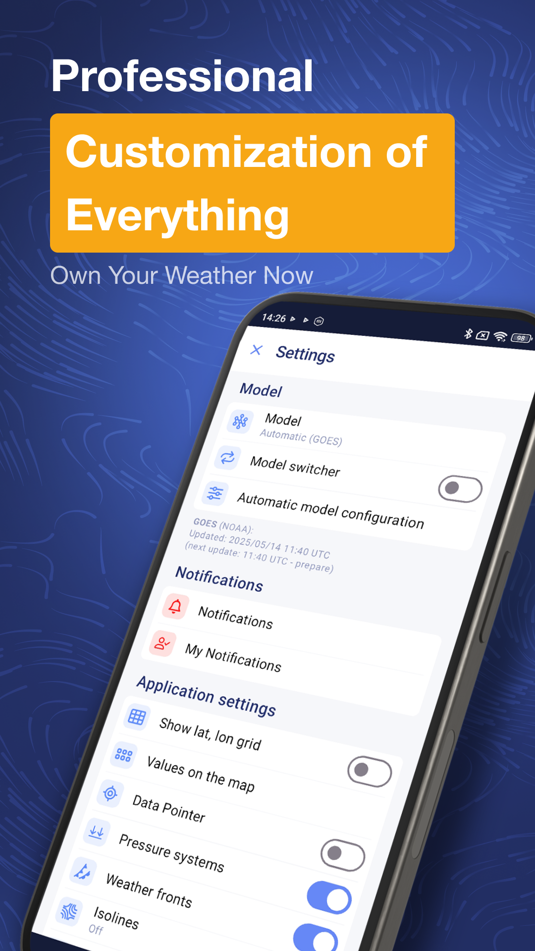 اسکرین شات 7 برنامه Ventusky: Weather & Live Radar