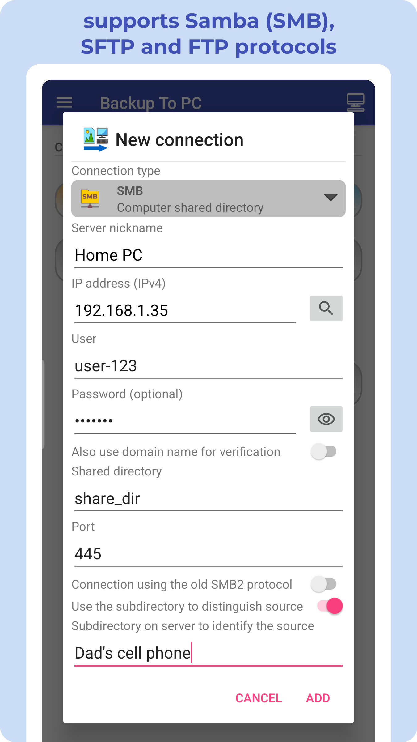 اسکرین شات 4 برنامه Backup Photos To My PC, NAS
