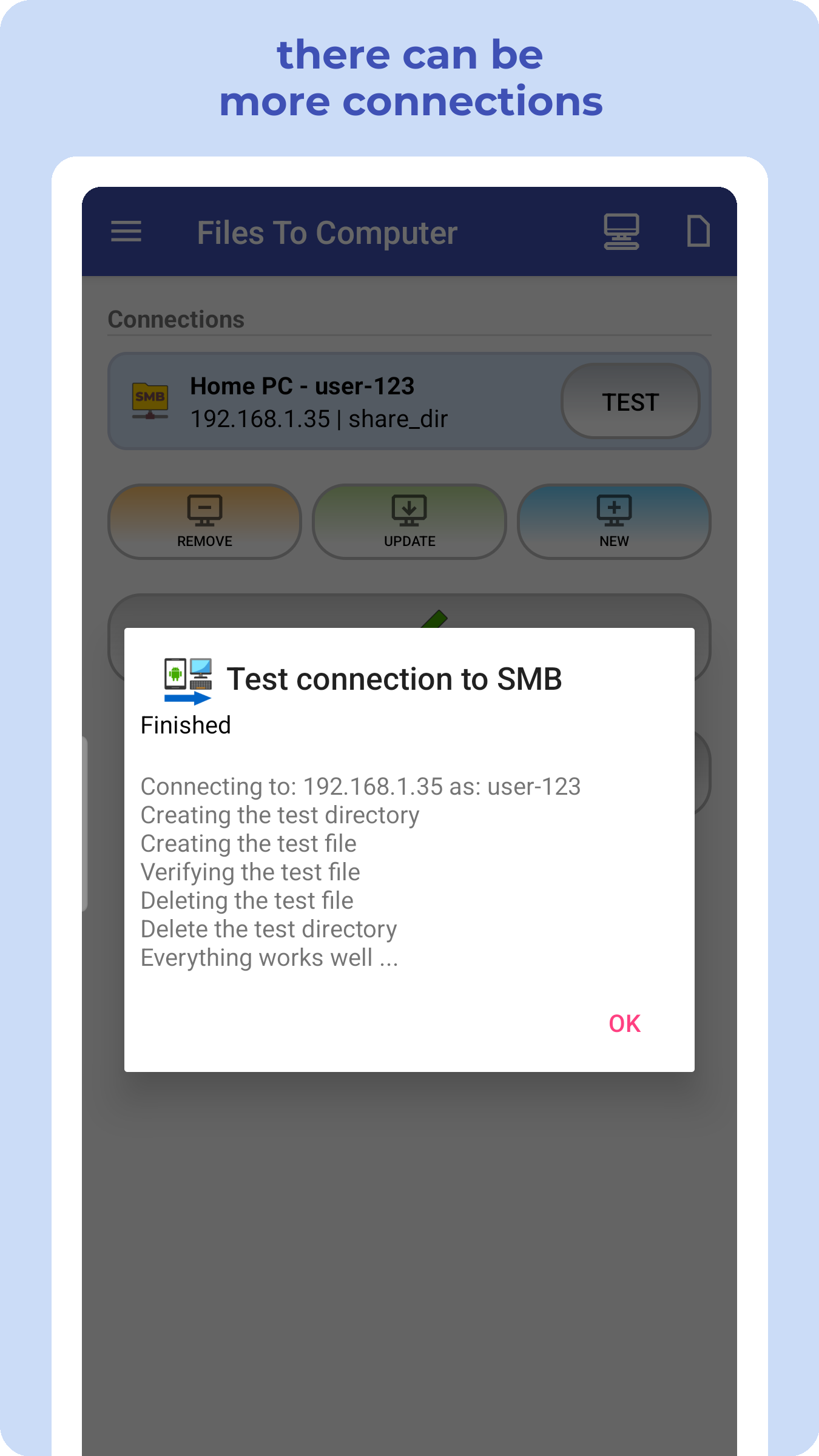 اسکرین شات 5 برنامه Transfer Files To Computer, PC