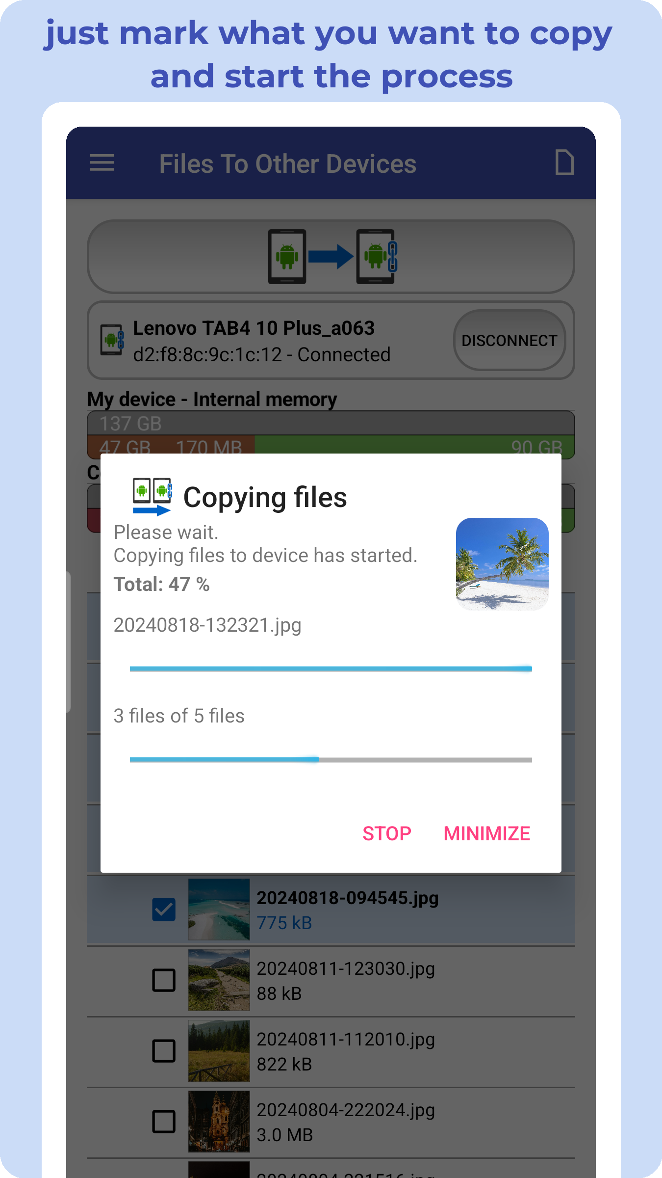 اسکرین شات 3 برنامه Files To Other Devices
