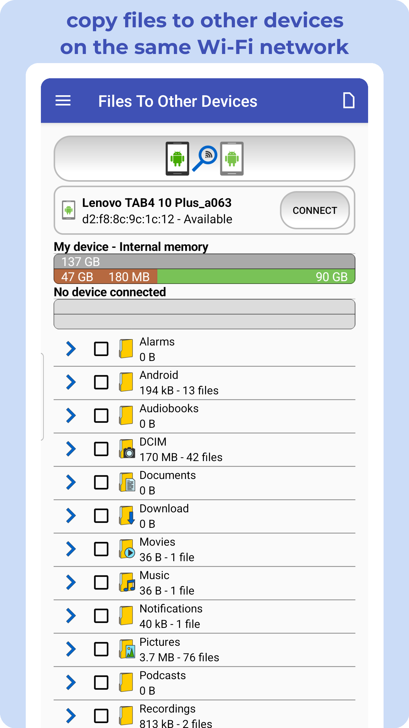اسکرین شات 1 برنامه Files To Other Devices