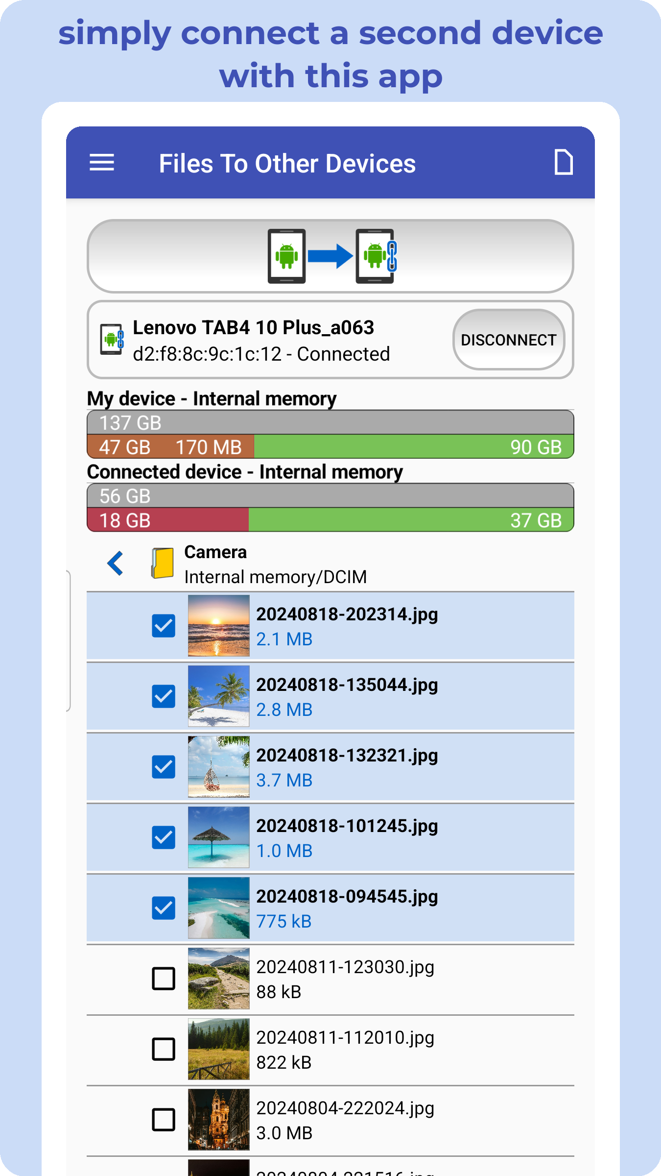 اسکرین شات 2 برنامه Files To Other Devices